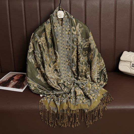 Chal Jacquard para Mujer - Ligero y Versátil para Primavera y Verano - Image 3