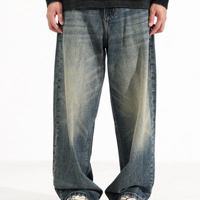 Jeans Anchos Retro Americano de Cintura Suelta para Hombre - Image 4