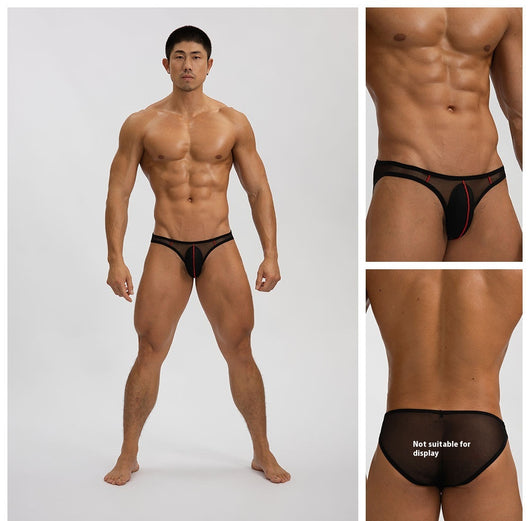 Bóxer Masculino Mesh Transparente Cintura Baja Seda Fría - Image 10