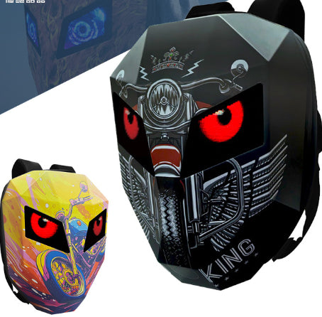 Casco Moto LED Personalizable Impermeable con Patrón Luminoso