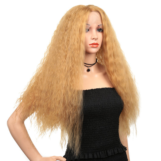 Peluca Rizada de Encaje con Fibra Química - Estilo Corn Perm - Image 11