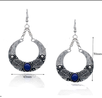Aretes Colgantes de Turquesa Incrustada Personalizados - Image 8