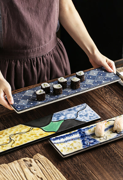 Plato de Cena Sushi Ceramica Pintado a Mano - Image 12