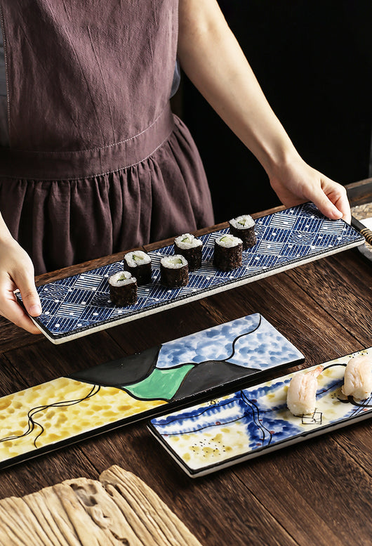 Plato de Cena Sushi Ceramica Pintado a Mano - Image 12