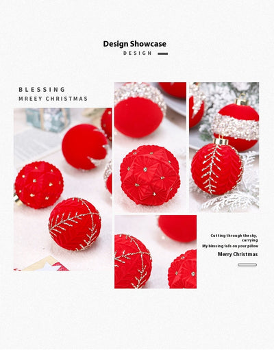 Esferas Navideñas con Textura Escarcha - Pack de Adornos Colgantes - Image 11
