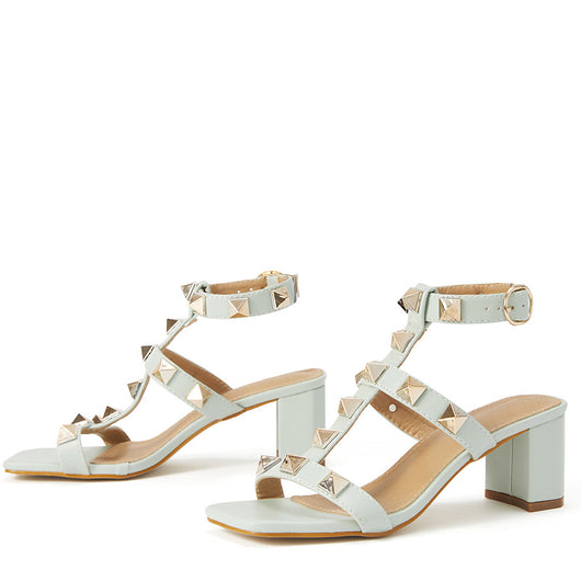 Sandalias Romanas de Tacón Alto con Tachuelas para Mujer - Image 9