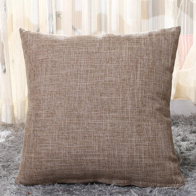 Funda de Almohada de Lino Natural Color Sólido para Sofá y Cama - Image 18