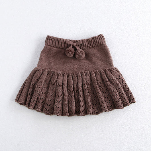 Falda Pantalón Plisada Retro Hueca para Niñas - Image 7