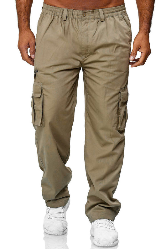Pantalón Overol Hombre Casual con Múltiples Bolsillos y Corte Recto - Image 3