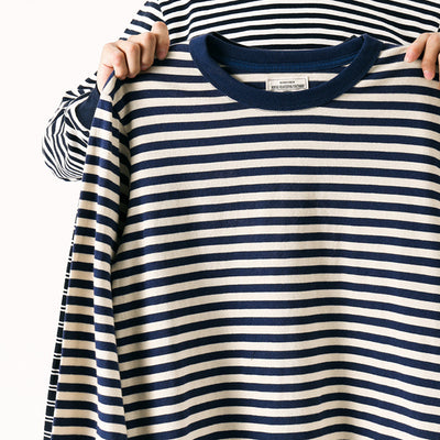 Playera Retro Americana de Rayas Horizontales para Hombre - Image 3