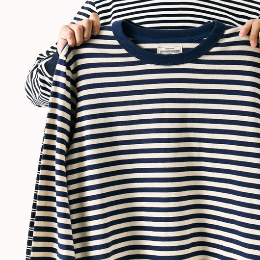 Playera Retro Americana de Rayas Horizontales para Hombre - Image 3