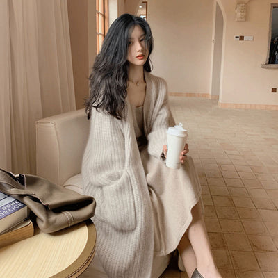 Cardigan Tejido Grueso Midi Versátil para Mujer - Image 10