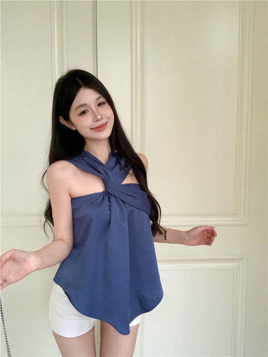 Chaleco Elegante sin Mangas Ajustado Azul - Diseño Chic Minimalista - Image 8