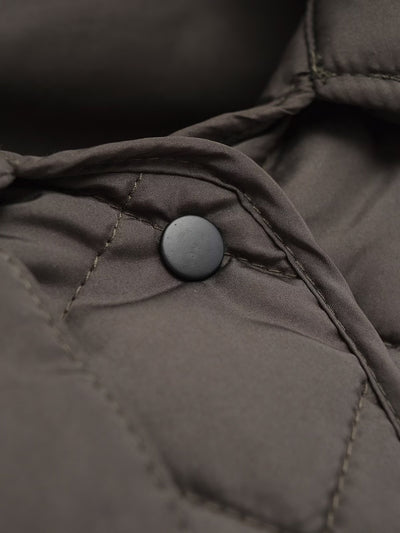 Abrigo Acolchado para Mujer con Solapa y Diseño Rombo - Cálido y Versátil - Image 17