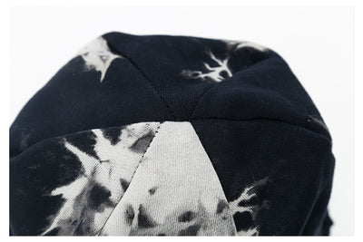 Gorro Tie-Dye de Felpa Negra para Hombre y Mujer - Otoño e Invierno - Image 8
