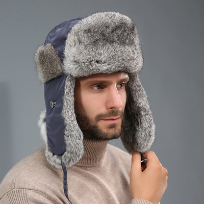 Gorro Térmico Unisex de Piel de Conejo con Protección Auditiva para Clima Frío - Image 17