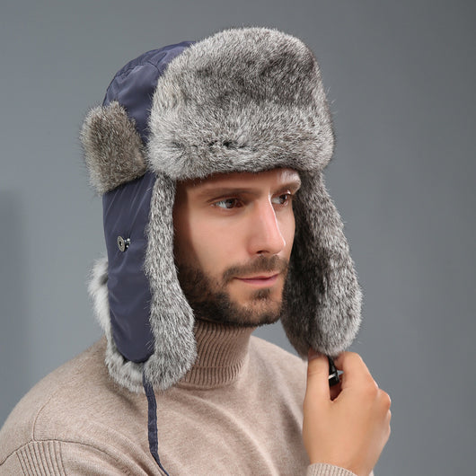 Gorro Térmico Unisex de Piel de Conejo con Protección Auditiva para Clima Frío - Image 17