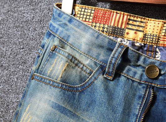Jeans Rotos Estilo Hong Kong Corte Holgado Casual Americano - Image 3