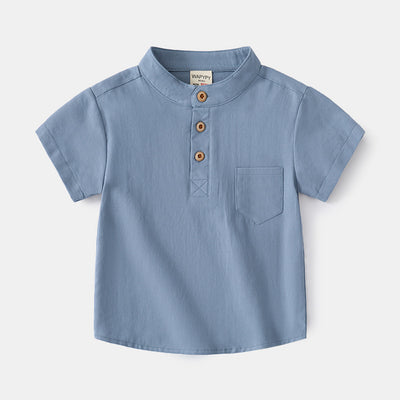 Playera Cuello V Manga Corta para Niño - Image 9