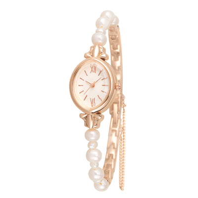 Reloj Elegante para Mujer con Correa de Perla de Agua Dulce Natural - Image 4