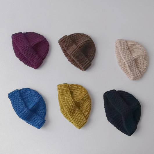 Gorro Infantil de Punto en Cuero Melón con Capucha