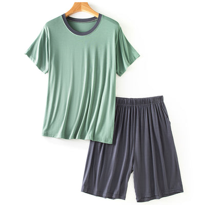 Traje Casual de Verano Modal para Hombre - Cuello Redondo Manga Corta - Image 3