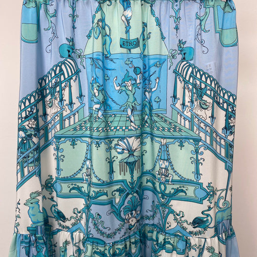 Falda Midi Estampada de Seda con Cintura Elástica Goddess - Image 12