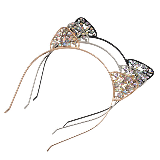 Diadema Orejas de Conejo con Detalles de Estrás en Aleación - Image 2