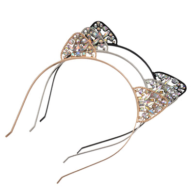 Diadema Orejas de Conejo con Detalles de Estrás en Aleación - Image 2