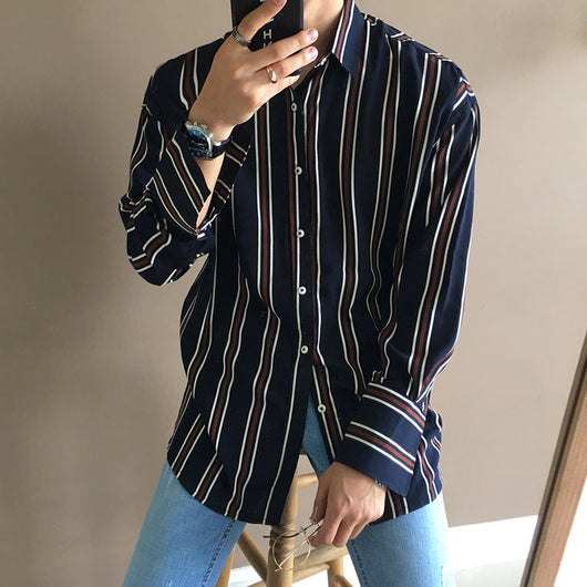 Camisa de Rayas Verticales para Hombre - Image 9
