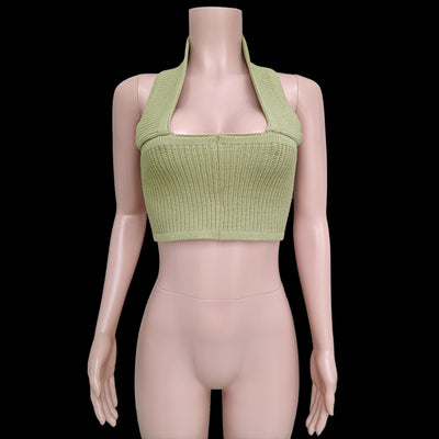 Blusa Tipo Halter de Fleece de Conejo para Mujer - Suéter Tejido Festivo - Image 19