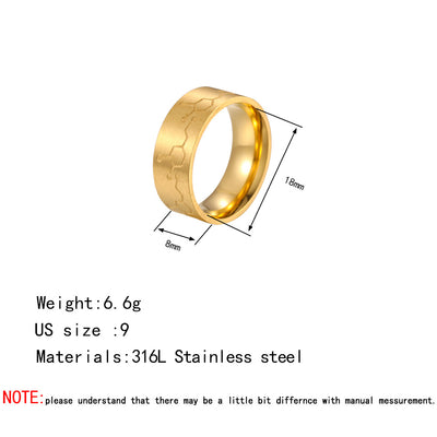Anillo de Acero Inoxidable Dopamina para Parejas - Image 10