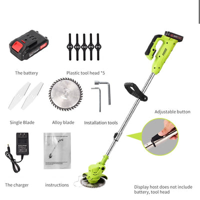 Desbrozadora Inalámbrica de Batería Litio - Máquina Multiusos Portátil para Jardín - Image 14