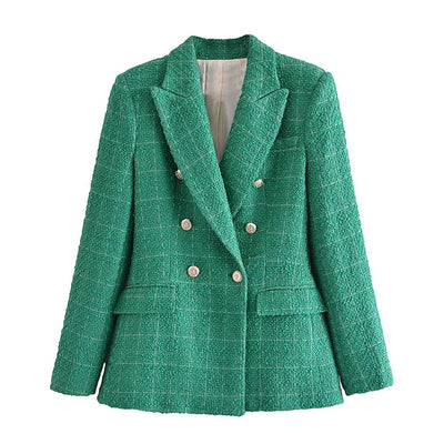 Blazer Doble Botonadura Estilo Europeo Casual para Mujer - Image 6