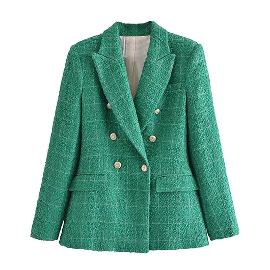 Blazer Doble Botonadura Estilo Europeo Casual para Mujer - Image 6