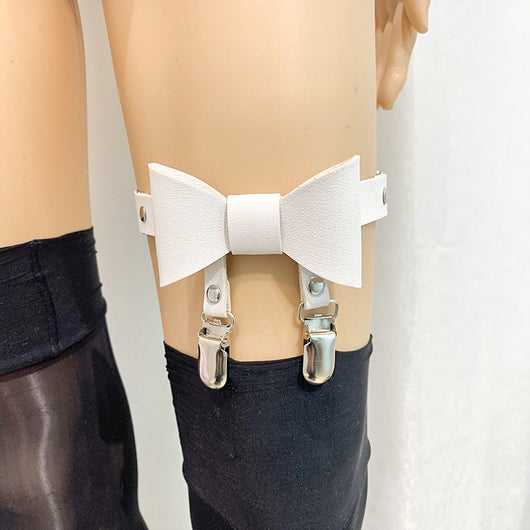 Liguero de Malla PU con Moño - Accesorios Coquetos para Mujer - Image 10