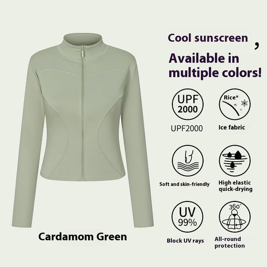 Chaqueta Deportiva para Yoga Mujer Manga Larga Protección Solar Ropa Outdoor - Image 13