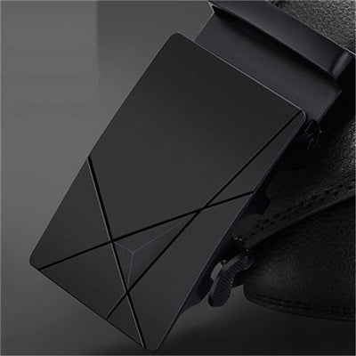Cinturón Automático Negro Clásico para Hombre - Hebilla de Ajuste Rápido - Image 3