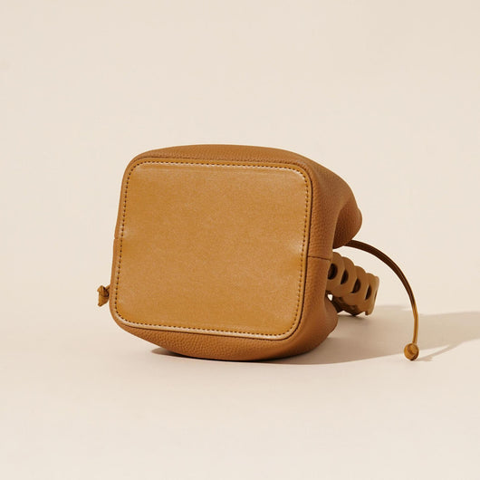 Bolso Bandolera de Cuero Vegetal - Estilo Bucket Vintage - Image 11