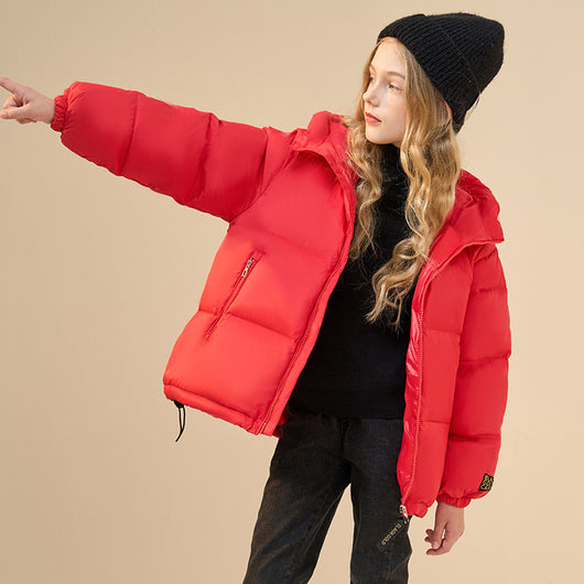 Abrigo Acolchado Infantil Invierno - Chaqueta Gruesa Dorada y Negra - Image 4