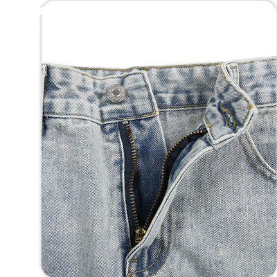Jeans Holgados Rectos Hip-hop con Efecto Tinta Salpicada Estilo Japonés - Image 8