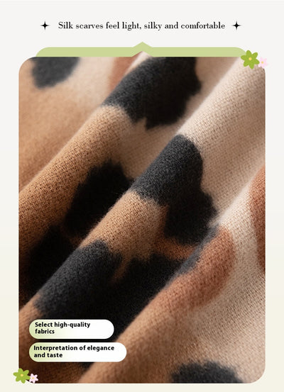 Bufanda Estampado Leopardo Mujer Cashmere Artificial Elegante - Image 7