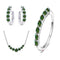 Conjunto de Joyería Moissanita 4.5 Quilates en Plata de Ley