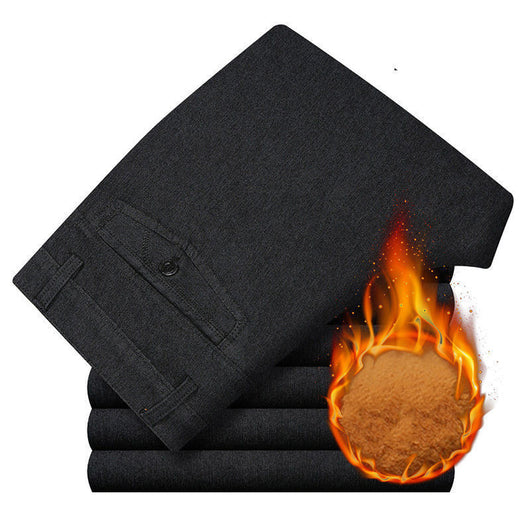 Jeans de Talle Alto con Forro de Terciopelo para Hombre - Calidez y Comodidad - Image 18