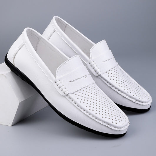 Mocasines Hombre Cuero Microfiber con Diseño Calado - Image 4