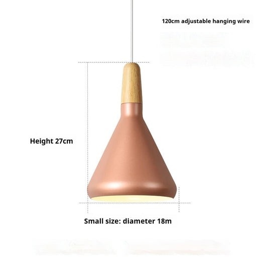 Lámpara Colgante Nórdica de Madera Sólida y Aluminio Diseño Minimalista - Image 11