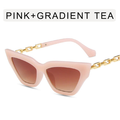 Gafas de Sol Cat Eye con Cadena para Mujer - Image 4