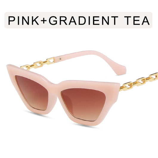 Gafas de Sol Cat Eye con Cadena para Mujer - Image 4
