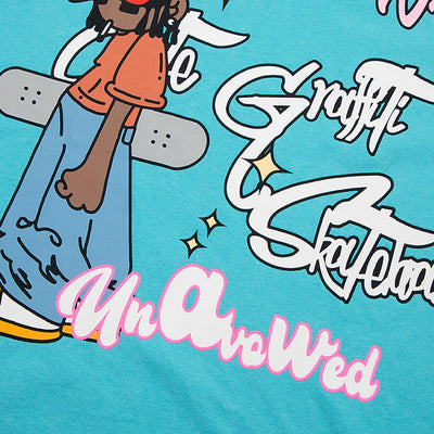 Playera de Algodón Desgastada Suelta y Casual para Hombre - Image 4