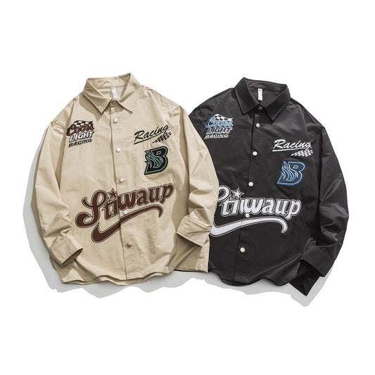 Camisa de Trabajo Pesado Racing Elements con Bordado para Hombre